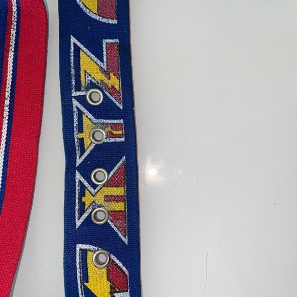 Peter Max Vintage 70s Pop Art Alphabet Belt Enamel Canvas Signed Blue Red Retro - Picture 11 of 14